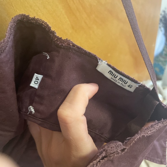 Miu miu babydoll chocolate brown top - Picture 4 of 4